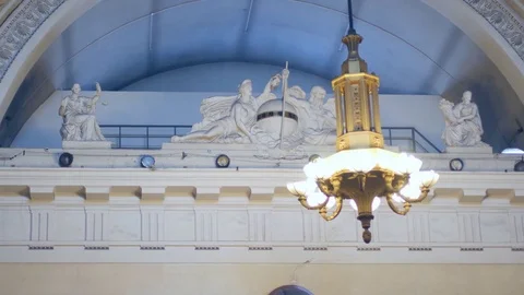 Interior of Stock Exchange building in St. Petersburg, Russia 스톡 동영상 73069880
