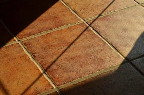 Interior stone pavement at sunset Stock Photos