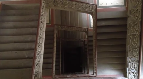 Interior - stone staircase Video stock 45236225
