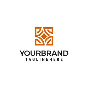 Interior store logo design concept template Stock Illustration