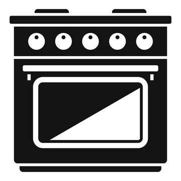 Interior stove icon simple vector. Food flame Stock Illustration
