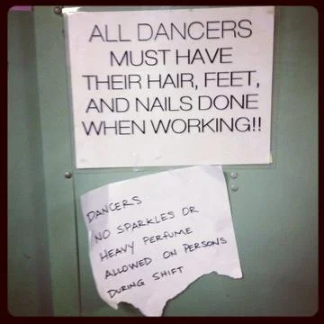 Interior Stripper Locker Room Notes Day Stock Photos