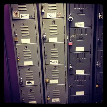 Interior Stripper Lockers Stock Photos