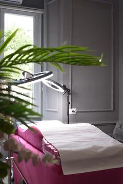 The interior of the studio for aesthetic services Stock Photos