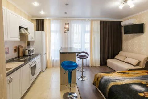 Interior studio apartments, a general plan Foto stock
