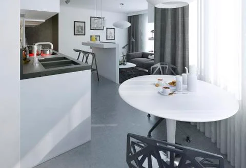 Interior studio modern style Stock Illustration