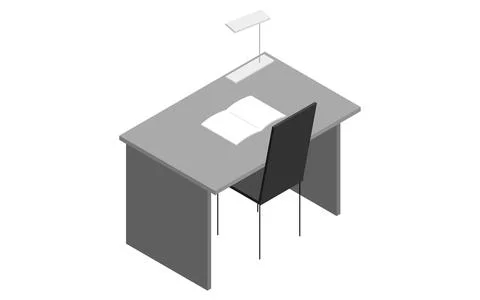 Interior: study and work desks, isometric illustration 스톡 일러스트