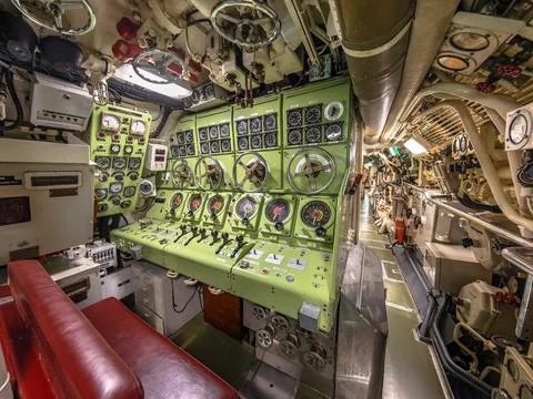 Interior of Submarine Stock Photos