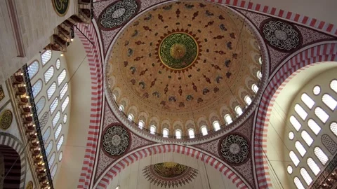 The interior of the Suleymaniye Mosque Stock Footage 319726120