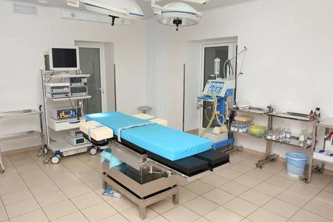 Interior of surgery room in modern clinic Stock Photos