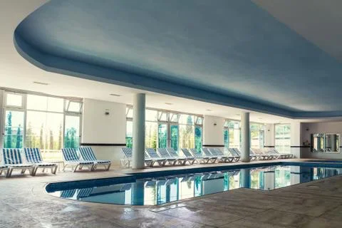 Interior swimming pool Stock Photos