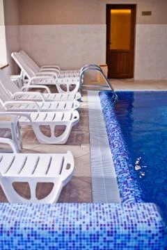 Interior of swimming pool Stock Photos