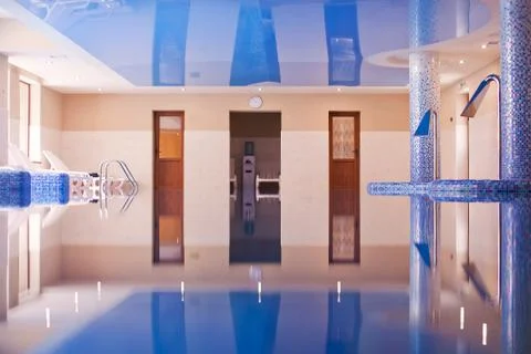 Interior of the swimming pool Stock Photos