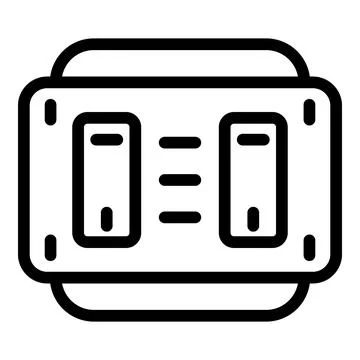 Interior switch energy icon, outline style Stock Illustration