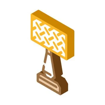 Interior table lamp isometric icon vector illustration Illustrazione stock