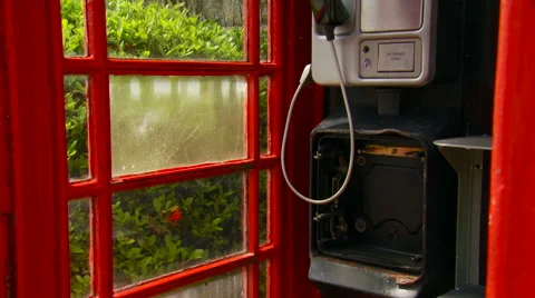 Interior of telephone booth Stock Footage 57815660