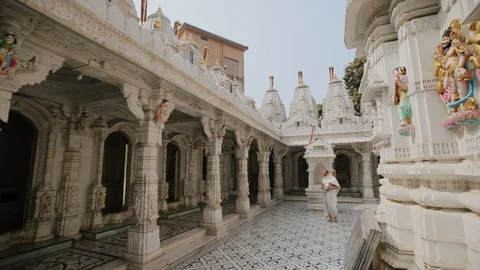 Interior of Temple, India. Video stock 107269974