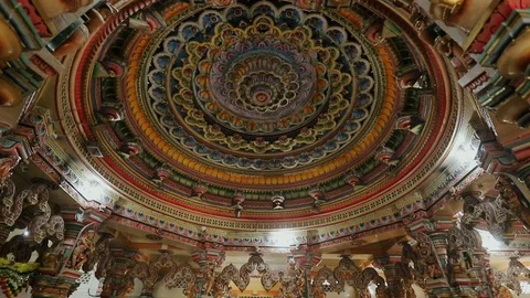 Interior Of Temple, India. Stock Footage 107389813