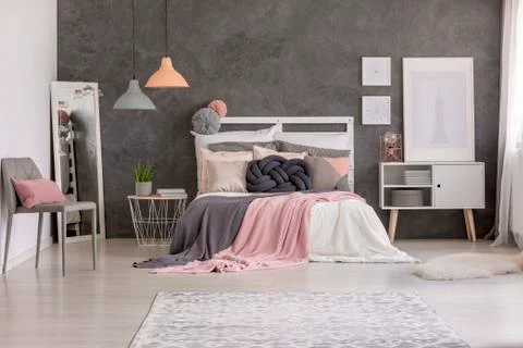 Interior with texture wall 库存照片