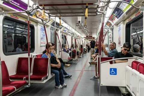 Interior of toronto subway Stock Photos