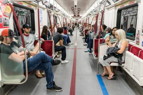Interior of toronto subway Stock Photos