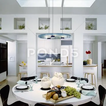 Interior Of Traditional Kitchen With Dining Table