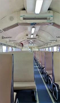 Interior of a train Foto stock