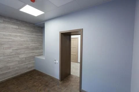 Interior of typical office - empty room - without furniture after construction Stock Photos
