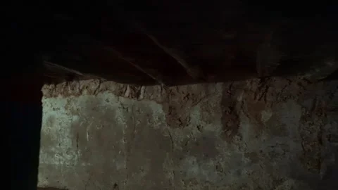 Interior of an underground slave holding chamber in Stone Town, Zanzibar. L.. Stock-Footage 331290462