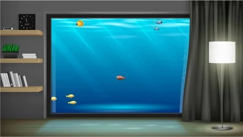 Interior underwater hotel Stock Footage 76675692