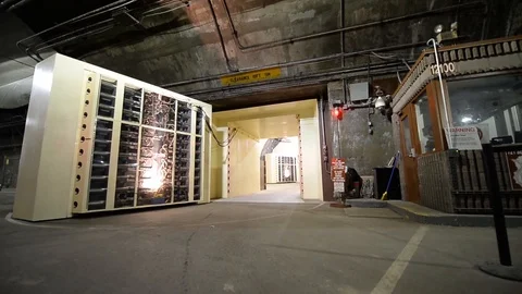 Interior of U.S. Air Force Cheyenne Mountain Air Force Station - 2015 Stock Footage 86395040