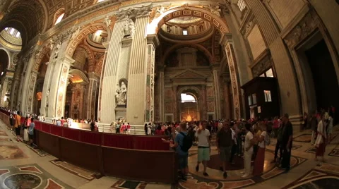 Interior Vatican, Vaticano Video stock 53297279