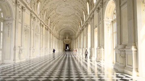 Interior of Venaria Reale Palace Stock Footage 76852302