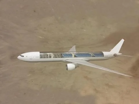 Interior view of airplane Stock Photos