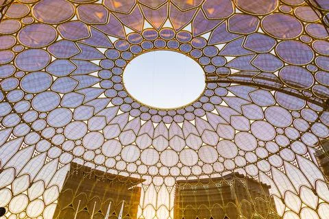 Interior view of the Al Wasl Dome at the Expo 2020 Dubai UAE Stock Photos