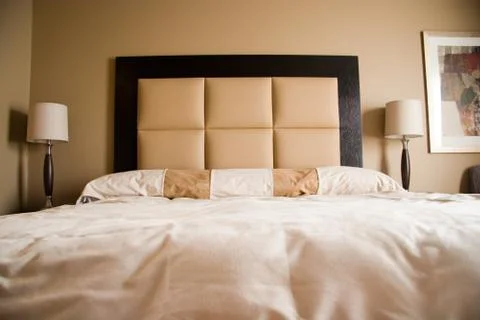 Interior view of bedroom Stock Photos