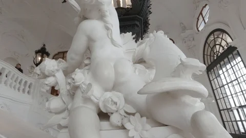 Interior View of Belvedere Palace 2 Stock Footage 126934123