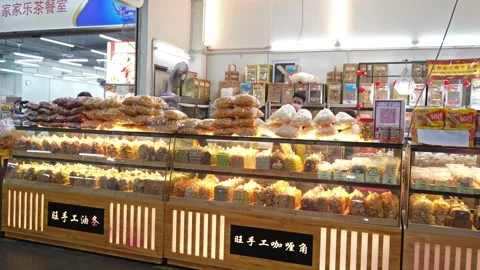 Interior view of the building ICC Pudu food court, there are many food stalls. 動画素材 242566281