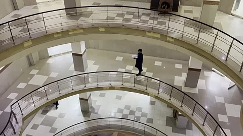 Interior view of building in Lahore on June 3, 2024. Stock Footage 276875743