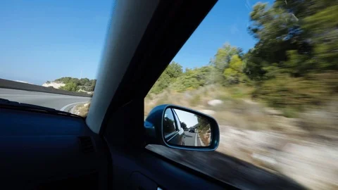 Interior view of a car driving Stock Footage 103135534
