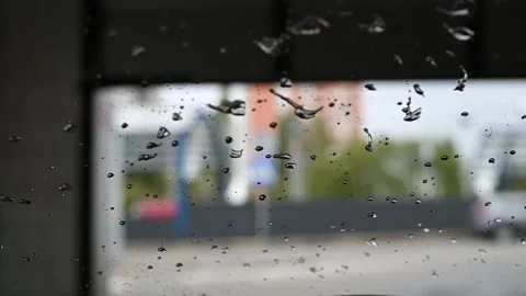 Interior View of a Car During an Automated Wash. Stock Footage 296225059