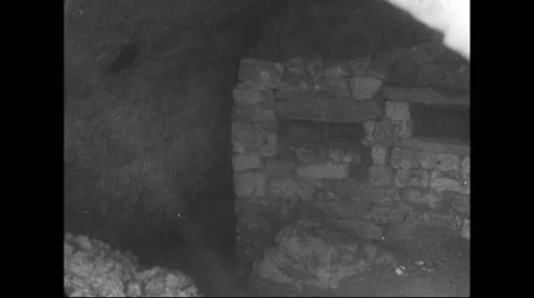 Interior view of cave Stock Footage 43338996