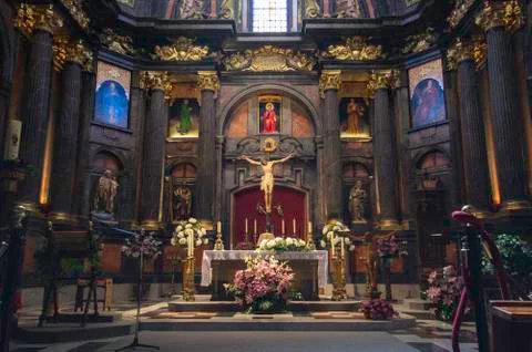 Interior view of a church Stock Photos