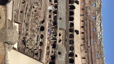 Interior view of Colosseum in Rome Video stock 265567962
