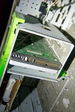Interior View of a Computer Case with Circuit Board Stock-Fotos