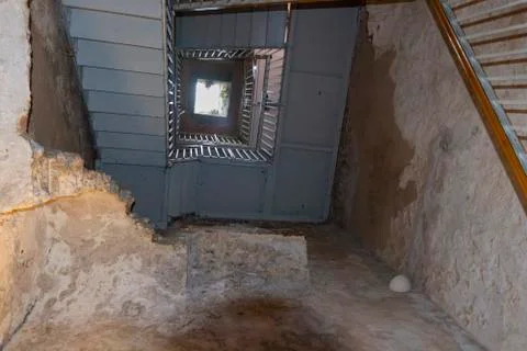 Interior view of a defensive tower Stock Photos