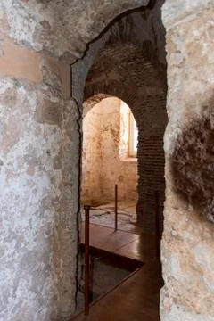 Interior view of a defensive tower Stock Photos