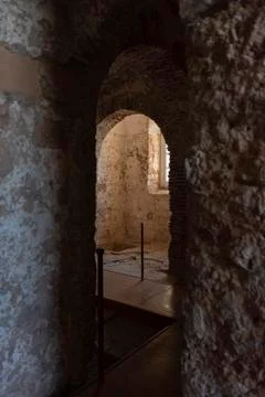 Interior view of a defensive tower Stock Photos