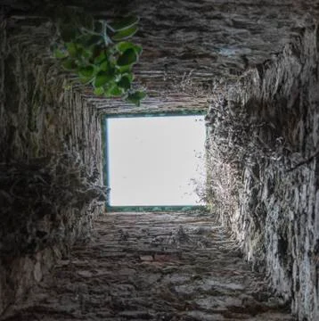 Interior view of a defensive tower Stock Photos