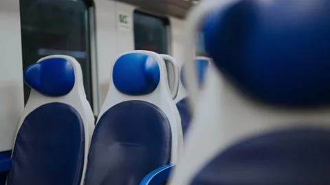 Interior view of Double-decker train. | Stock Video | Pond5